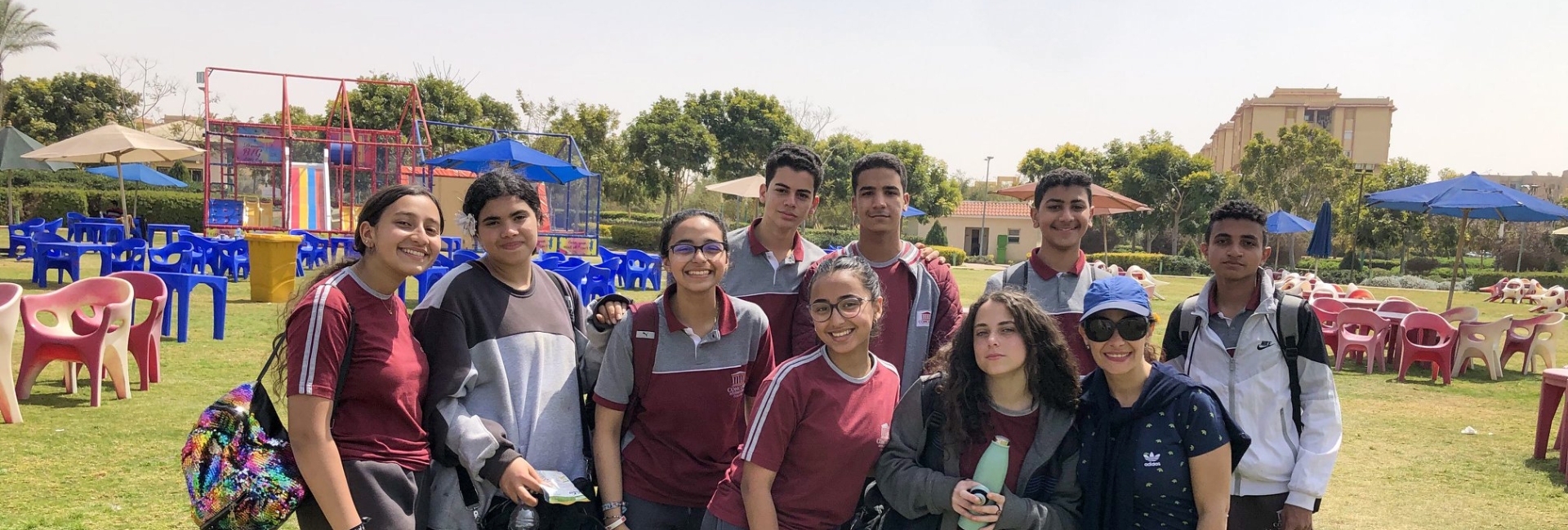 Concord students and staff outdoors